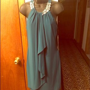 Teal cocktail dress
